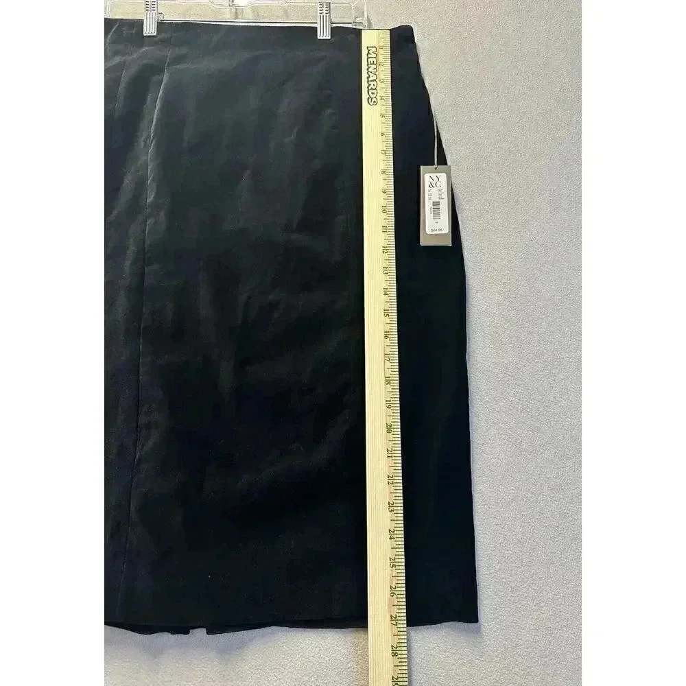 Eva Mendes New York & Company Women’s Black Pencil Midi Skirt Size 16‎ NWT